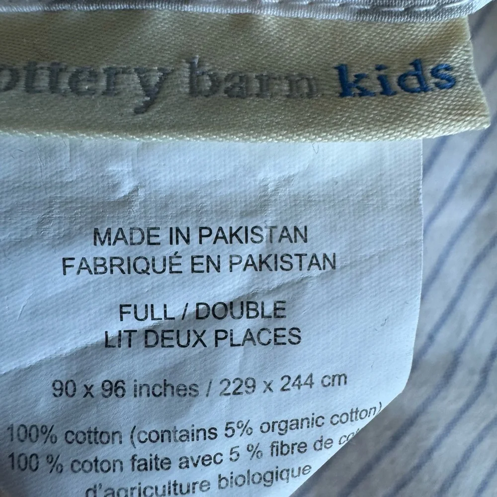Pottery Barn Kids Construction Full Flat Sheet